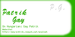 patrik gay business card